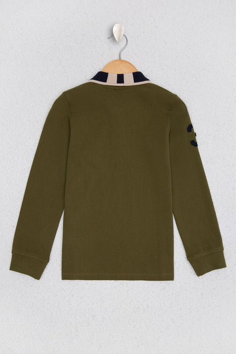Us Polo Assn Boys Green Sweatshirt Basic