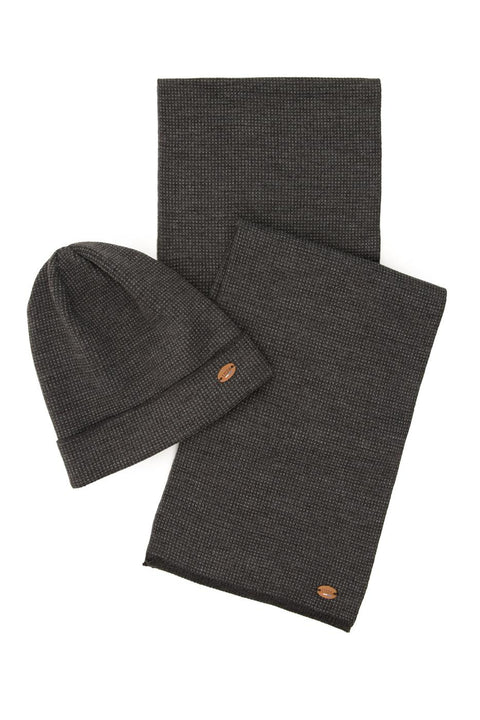 Us Polo Assn  Men's Gray Scarf Beret Set  50229506-VR006