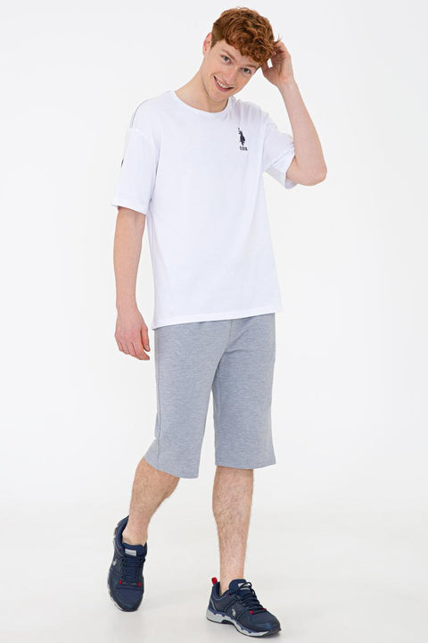 Us Polo Assn Men's Gray Knitted Shorts 50232280-VR086