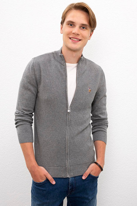 Us Polo Assn Gray Knitwear Cardigan Basic