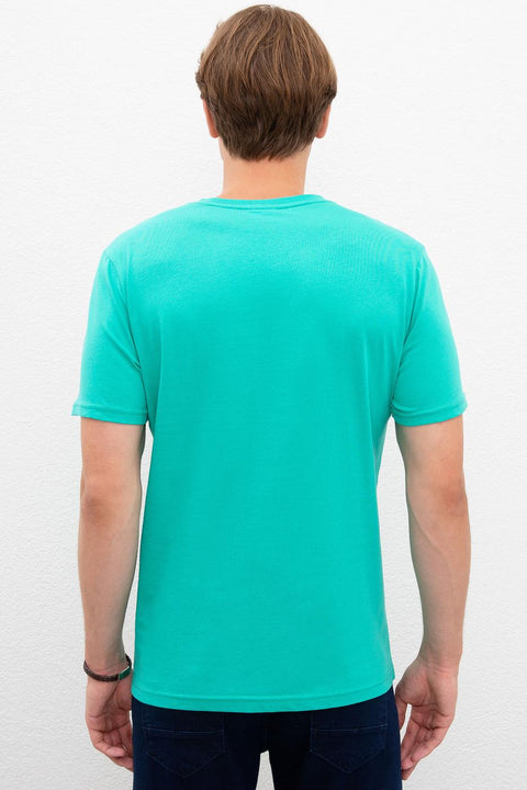Us Polo Assn Men's Green T-Shirt Basic 50216452-VR054