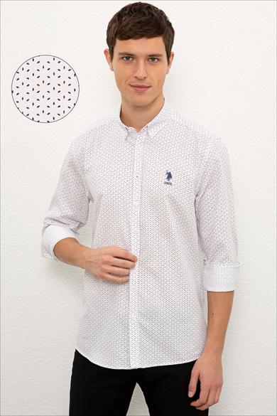 Us Polo Assn Men's Red Shirt Long Sleeve 50226697-VR014