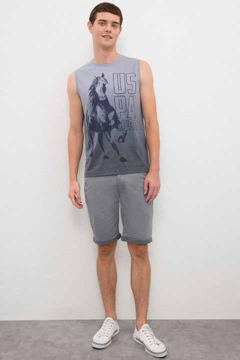Us Polo Assn Men's Gray  Bermuda Capri 50218371-VR001