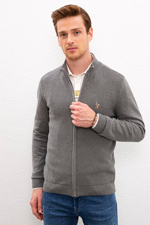 Us Polo Assn Gray Knitwear Cardigan Basic