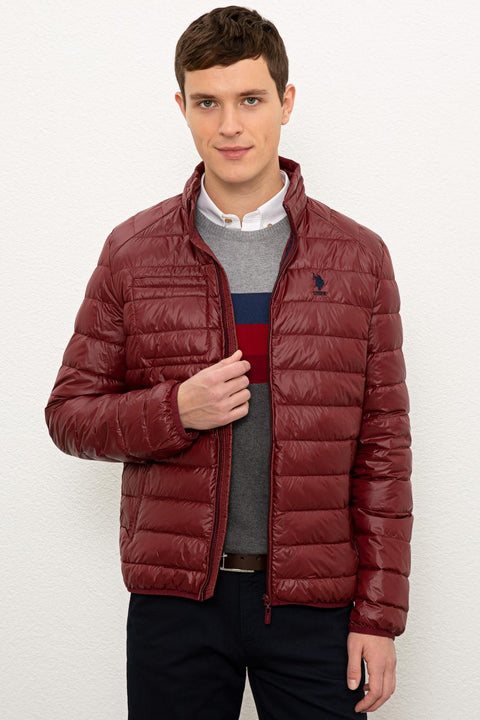 Us Polo Assn  Men Burgundy Jacket Synthetic