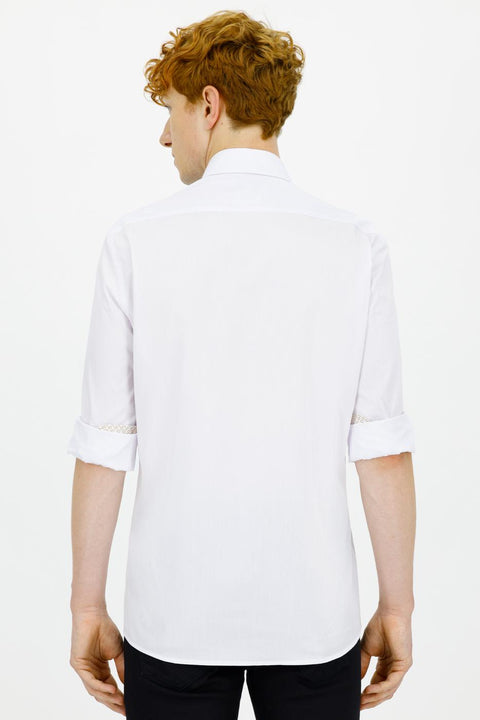 Us Polo Assn Men's White Shirt Long Sleeve 50238383-VR013