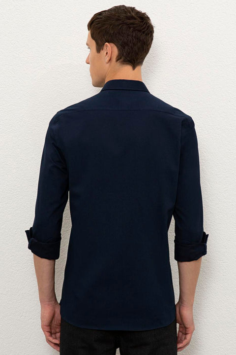Us Polo Assn Men's Navy Blue Shirt Long Sleeve 50229156-VR033