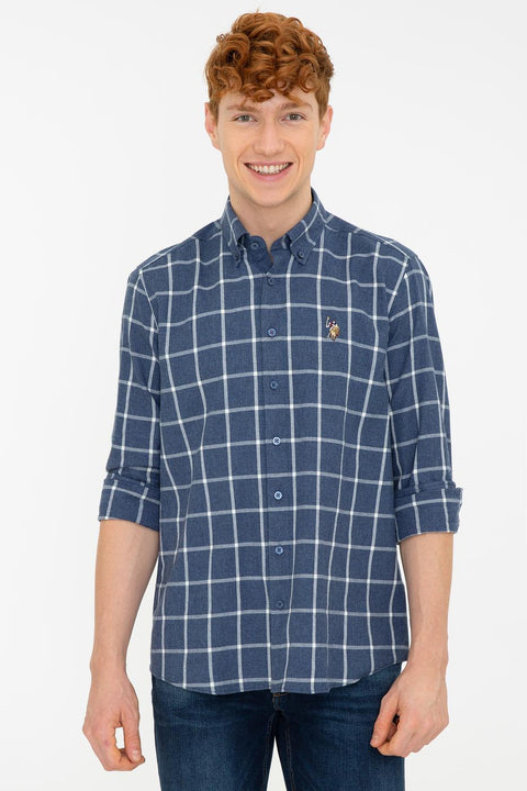 Us Polo Assn Men's Navy Blue Shirt Long Sleeve 50238130-VR033