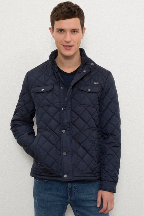 Us Polo  Assn Men Navy Blue Jacket Synthetic