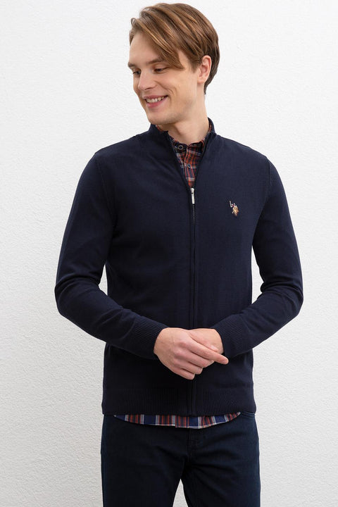 Us Polo Assn Navy Blue Knitwear Cardigan Basic