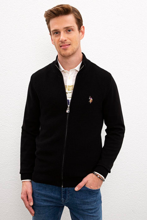 Us Polo Assn Black Knitwear Cardigan Basic