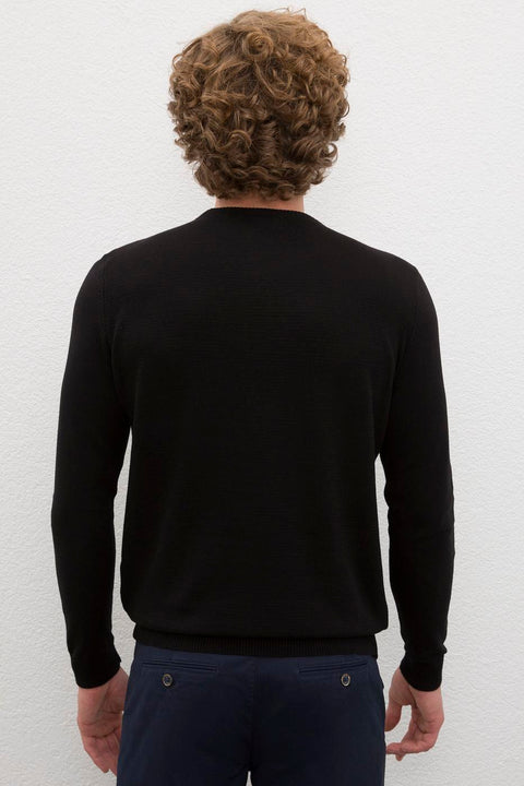 Us Polo Assn Men's Black Basic Knitwear Sweater 50224730-VR046