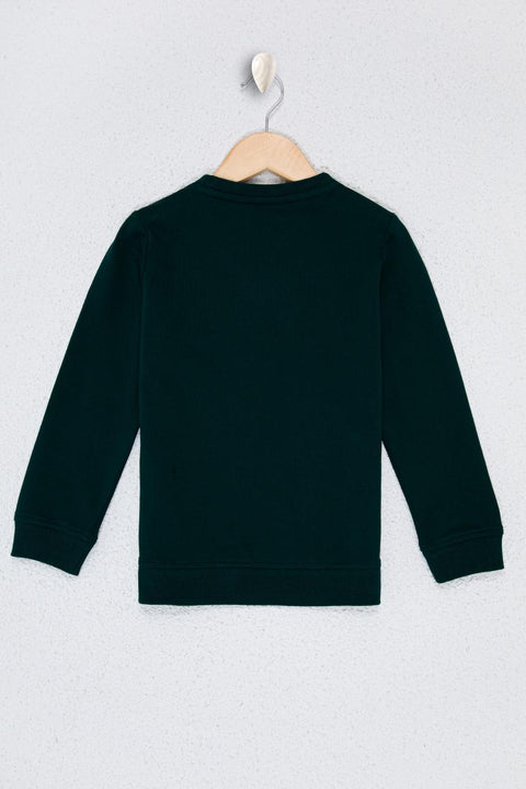 Us Polo Assn Boys Green Sweatshirt Basic