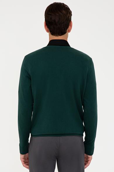 Us Polo Assn Men's Green Basic Knitwear Sweater 50224740-VR054