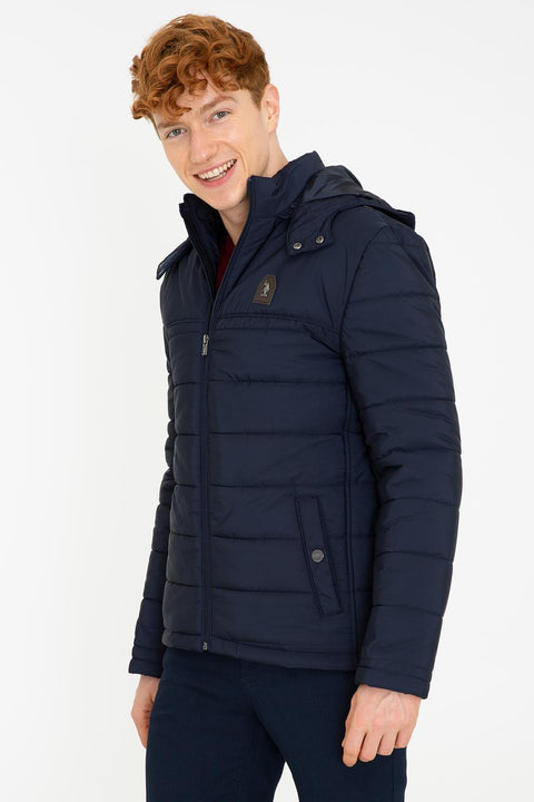 Us Polo  Assn Men  Navy Blue Jacket Synthetic