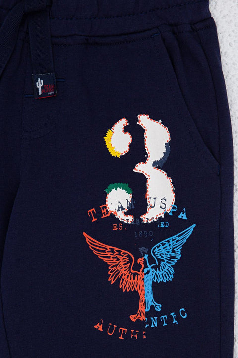 Us Polo Assn Boys Navy Blue Knitted Pants