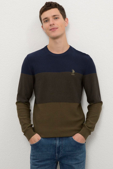 Us Polo Assn Men's Khaki Knitwear Sweater 50223884-VR027