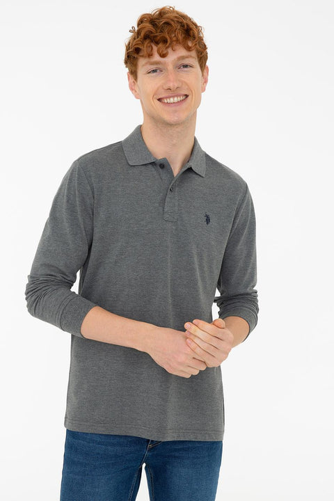 Us Polo Assn Men's Gray Sweatshirt Basic 50240202-VR081