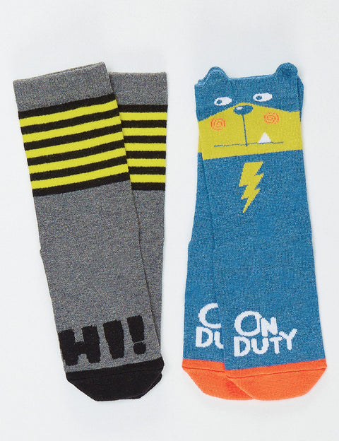 Denokids Hi&Duty Boy 2-Pack Socks Set