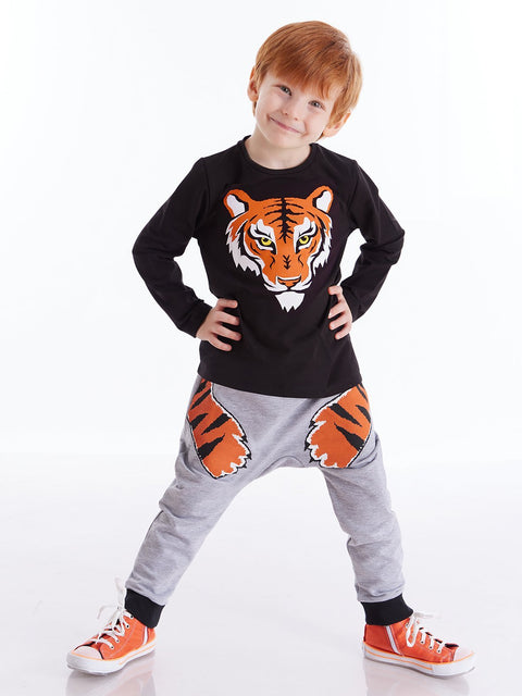 Denokids Tiger Paws Boy pants Set