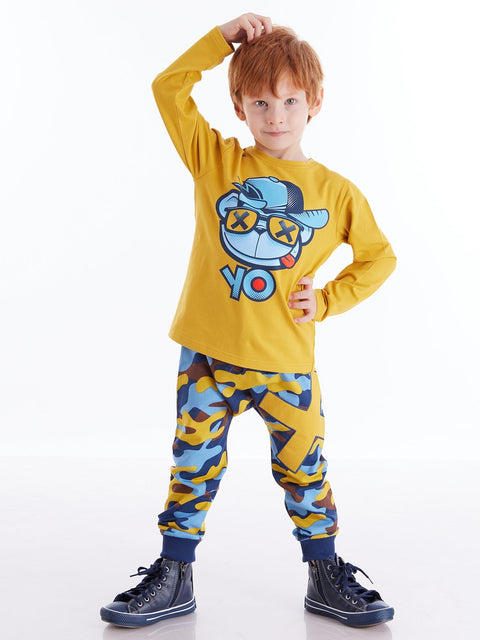 Denokids Camo Monkey Boy Pants Set