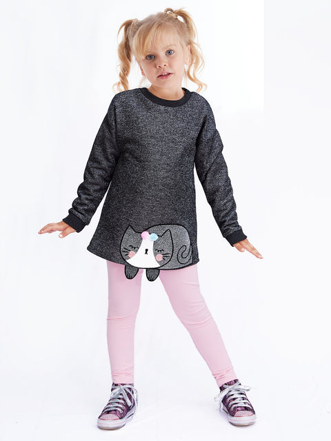 Denokids Shinny Cat Girl Leggings Set