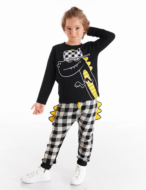 Denokids 3D Dino Baggy Pants Boy Set