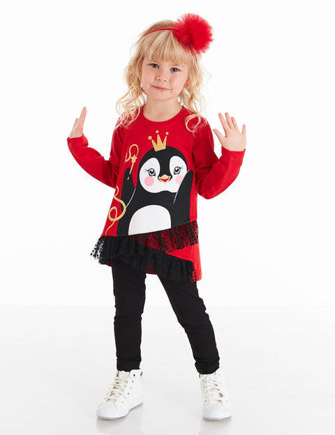 Denokids Penguin Girl Tunic&Leggings Set