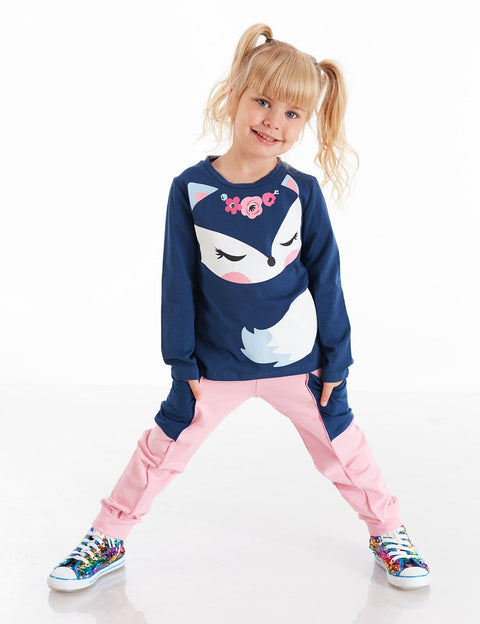 Denokids Cute Fox Girl Pants Set