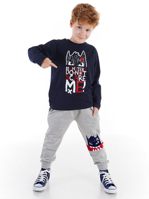 Denokids Don't Scare Boy T-shirt&Pants Set