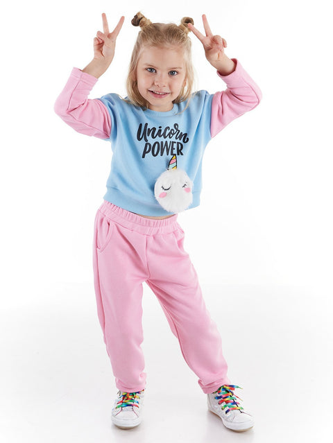 Denokids Plush Unicorn Girl Tracksuit