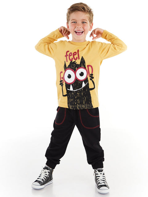 Denokids Feel Good Boy T-shirt&Pants Set