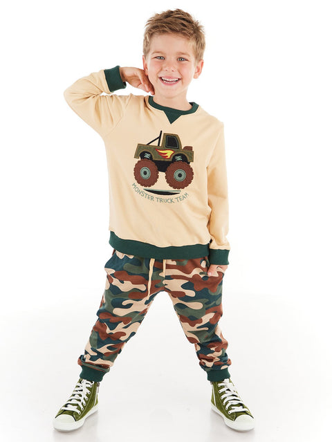 Denokids Monster Truck Boy Tracksuit