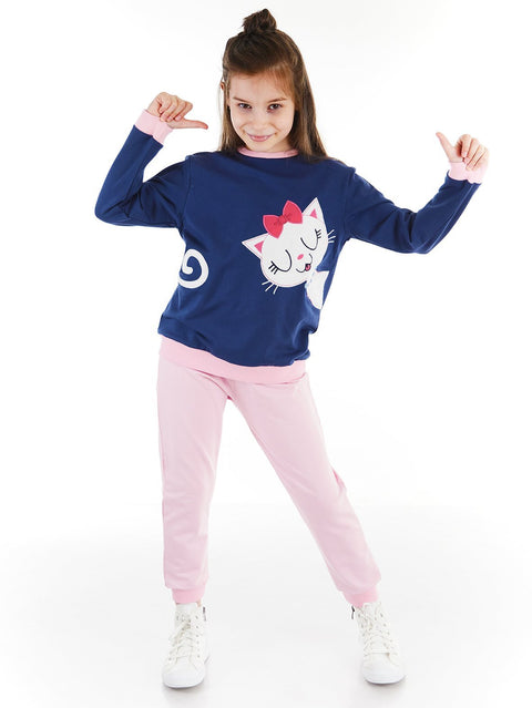 Denokids Cute Cat Girl Tracksuit