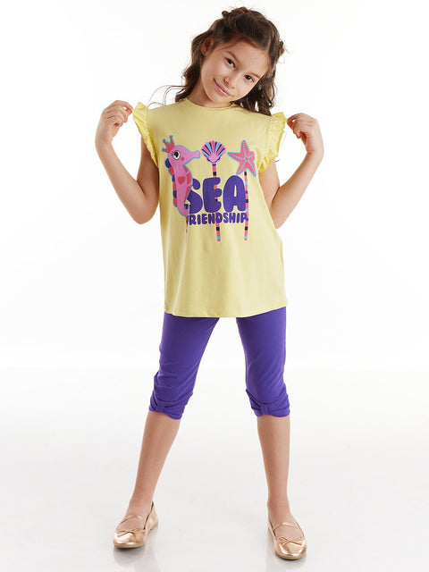 Denokids Sea Friends Girl T-shirt&Leggings Set