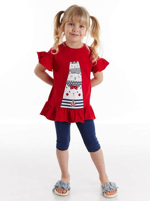 Denokids Sailor Cats Girl Tunic & Leggings Set