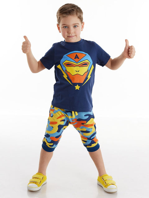 Denokids Hero Camo Boy T-shirt & Baggy Set