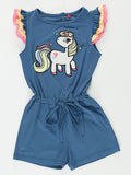 Denokids Unicorn Ruffled Overall