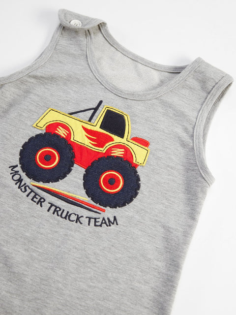 Denokids Monster Truck Boy Overall