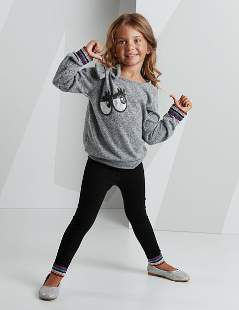 Mushi Eyes Girl Knit Jumper+Leggings Set