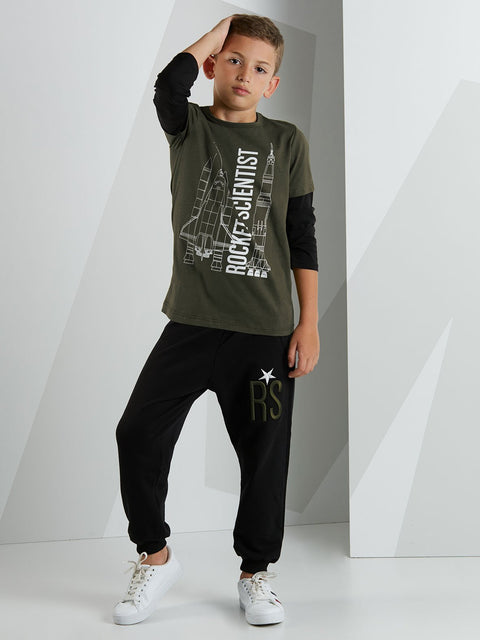 Mushi RS Green/Black Boy Pants Set