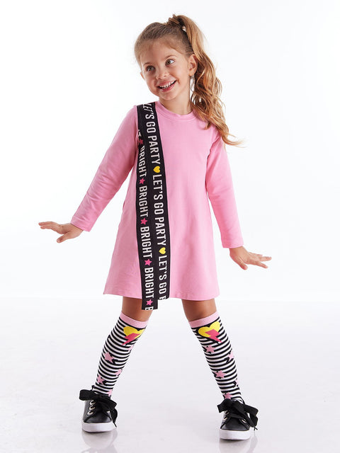 Mushi  Pink Girl Dress&Socks