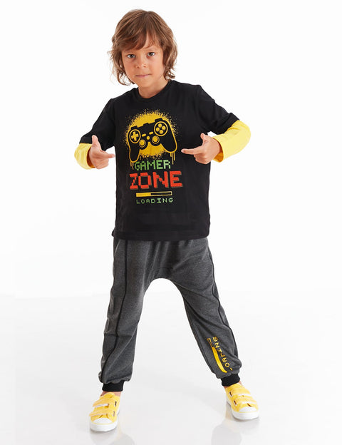 Mushi Loading Boy Baggy Pants Set