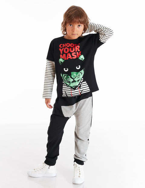 Mushi Masked Tiger Boy Pants Set
