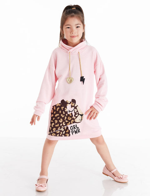 Mushi Leo Power Pink Girl Dress