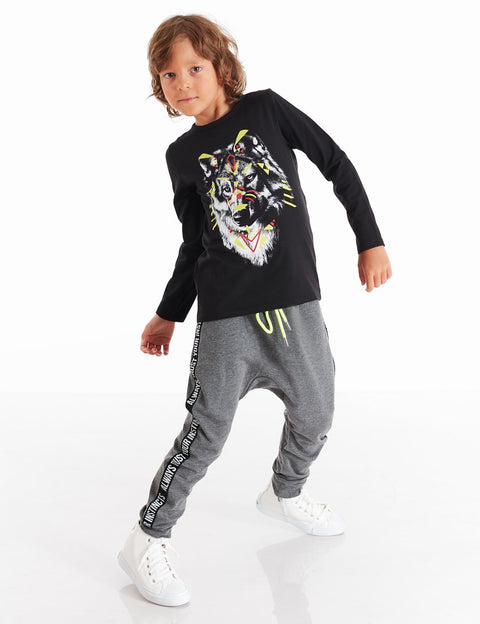 Mushi Wolf Boy Baggy Pants Set