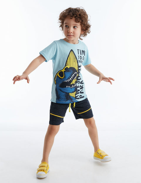Mushi Tropic Dino Boy Shorts Set