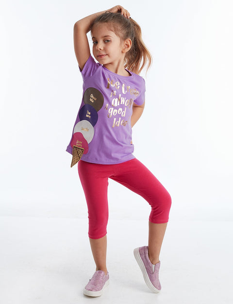 Mushi Ice Cream Girl Leggings T-shirt Set