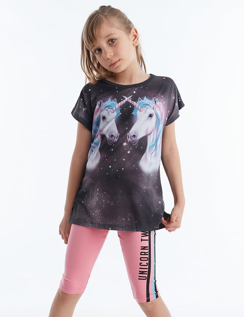 Mushi Twin Unicorn Girl Tunic Set