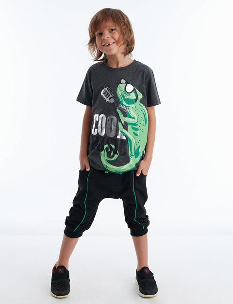 Mushi Cool Music Boy Capri T-shirt Set